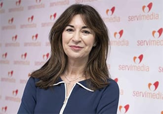 Luz Usamentiaga, durante la entrevista en Servimedia