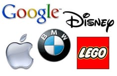 Logos de las empresas que lideran el listado