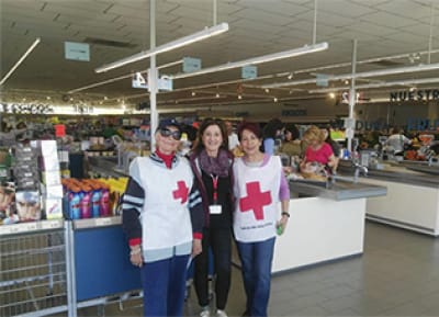 Voluntarias de Cruz Roja en Aldi
