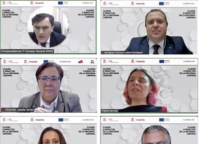 Participantes en el webinar