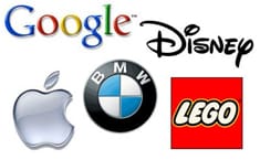Logos de las empresas que lideran el listado