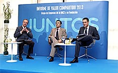 De iz. a dcha: Fernández, Durán, Riaño