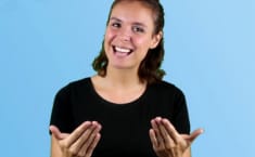 Usuaria de lengua de signos