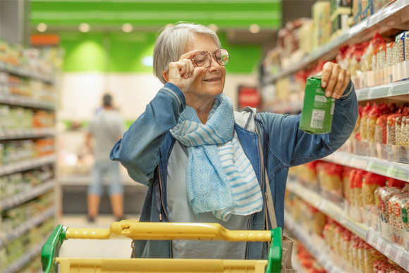 Mujer en supermercado